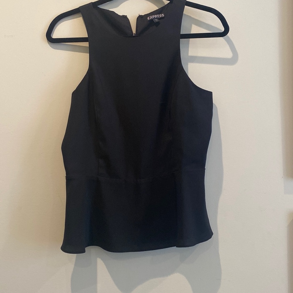 Black Express peplum top